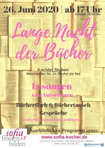Plakat Lange Nacht der Bücher 2020
