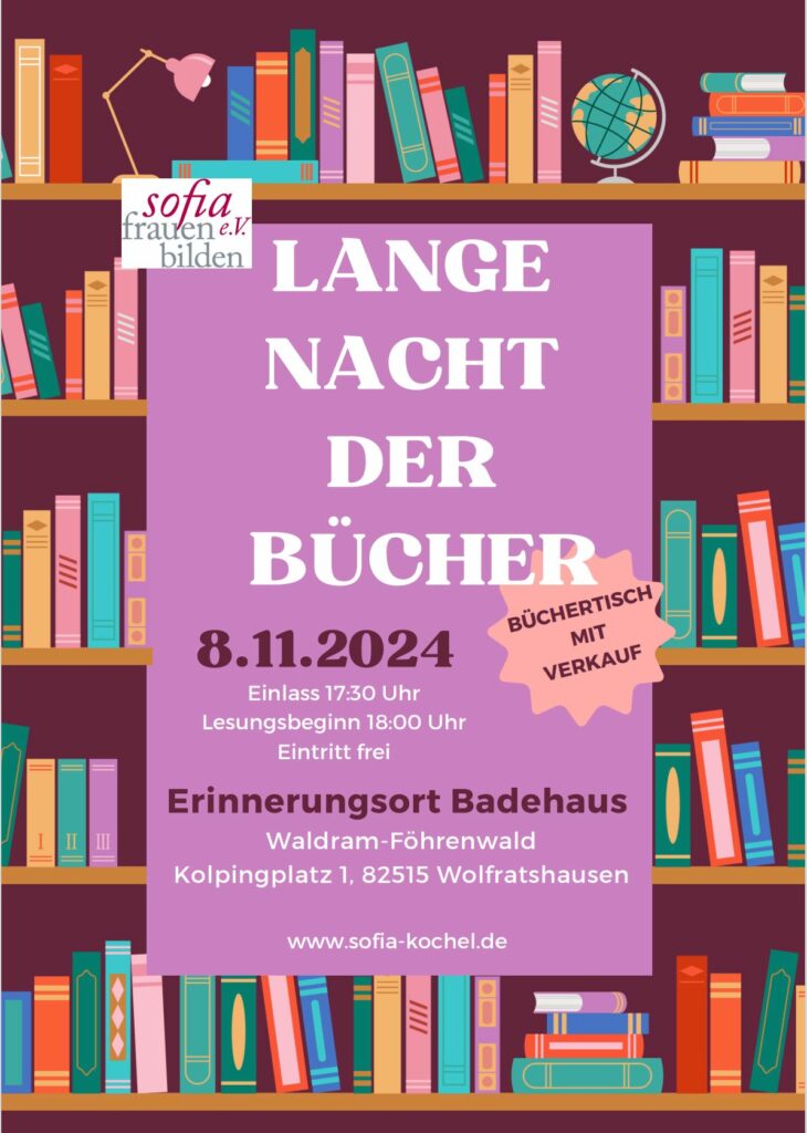 Plakat zur Langen Nacht der Bücher 24